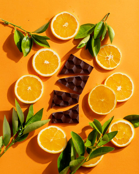 Orange Myrtle Chocolate, 70 Percent Dark Chocolate Bar – Zokoko